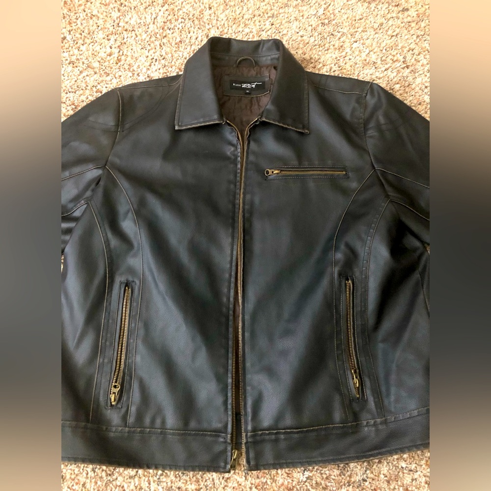 Black Rivet Leather Jacket - Picture 2 of 6